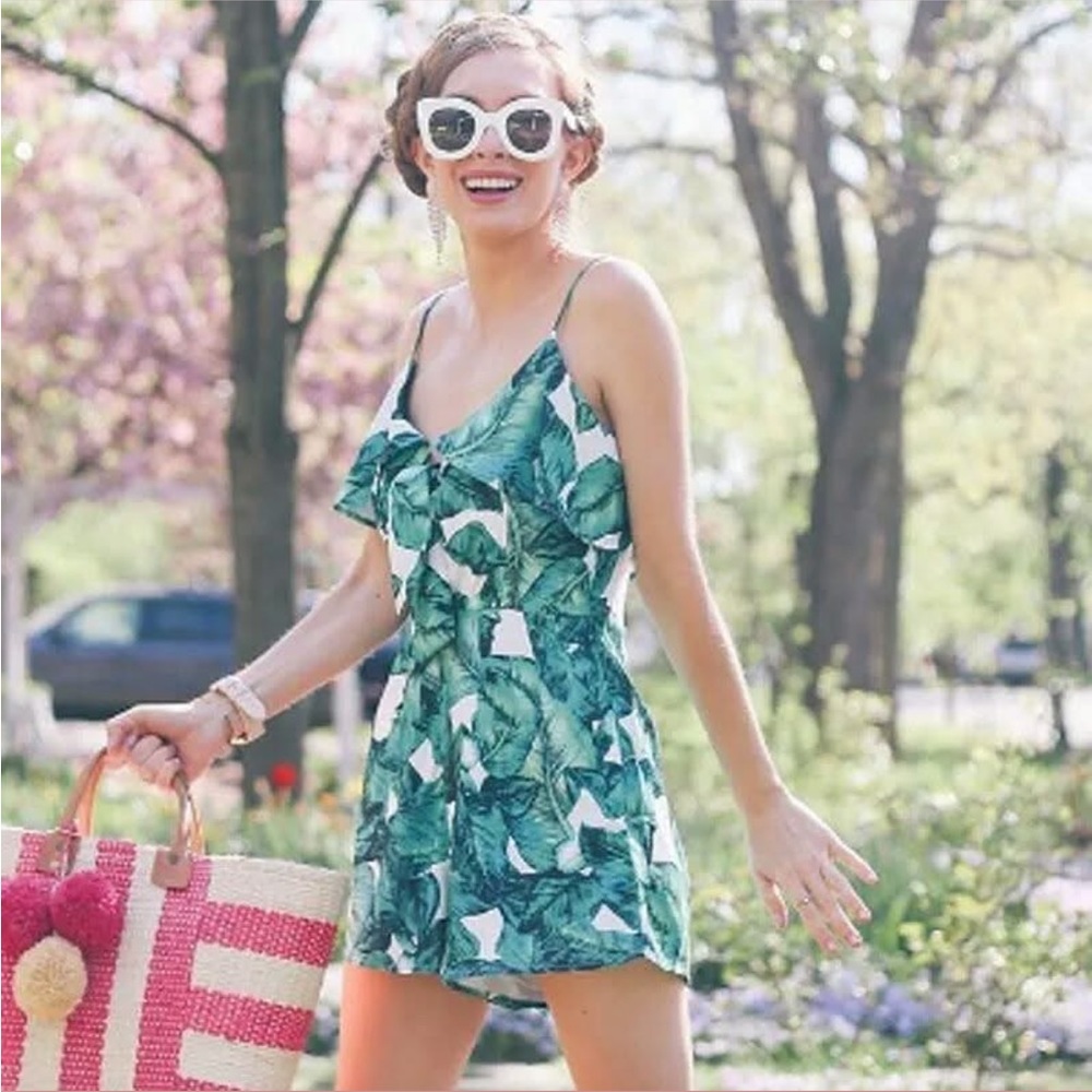 Forever 21 Palm Tree Romper